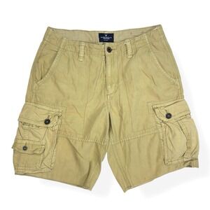 Y2K‎ American Eagle Cargo Shorts Mens Size 30 Classic Fit Skater Utility Khaki